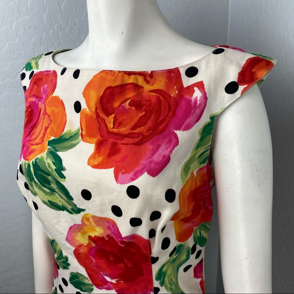 Geary Roark Kamisato Floral Dot Back Cut Out Dress - Picture 2 of 8